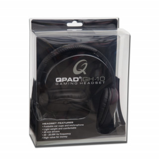 QPAD GH-10 słuchawki z mikrofonem czarne OUTLET