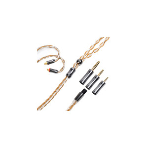 Kinera Gleipnir PRO MMCX kabel IEM -6N OCC Gold Plated - 2.5/3.5/4.4mm